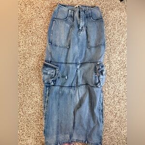 Fashion Nova Light Blue Denim Skirt